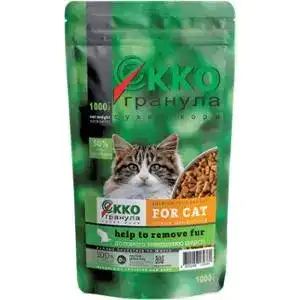Корм Еко-Гранула для котів "Допомога виведення вовни" 1 кг