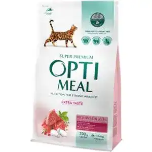 Сухой корм для котов Optimeal со вкусом телятины 700 г