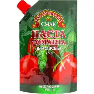 Томатна паста Королівський смак Власівська 25% 140 г