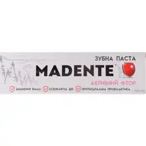 Зубна паста Madente активний фтор 100 мл