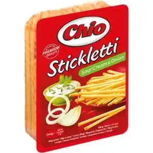 Соломка Chio Stickletti солона зі смаком сметани та цибулі 80 г