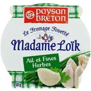 Сир Paysan Breton Madame Loik з часником та травами 60% 150 г