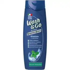 Шампунь Wash&Go з ментолом для всіх типів волосся 400 мл