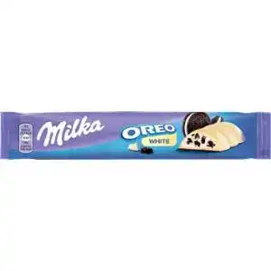 Шоколад Milka Oreo білий із молочною начинкою зі смаком ванілі та шматочками печива 41 г