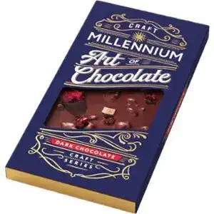 Шоколад Millennium Craft Series чорний з фундуком, журавлиною та волошками 100 г