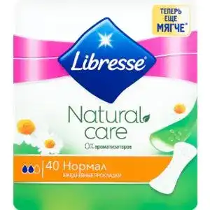Прокладки щоденні Libresse Natural Care Normal плюс 40 шт.