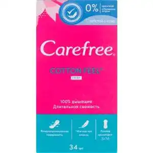 Прокладки Carefree Cotton Fresh щоденні ароматизовані 34 шт.