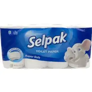 Папір туалетний Selpak Super Soft тришаровий білий 8 шт