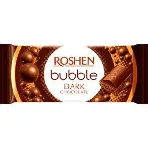 Шоколад Roshen Dark Bubble екстрачорний пористий 80 г