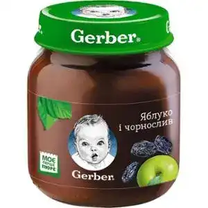 Пюре Gerber для дітей від 5 місяців яблуко-чорнослив 130 г