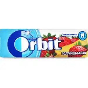 Резинка Orbit Клубника-банан без сахара 14 г